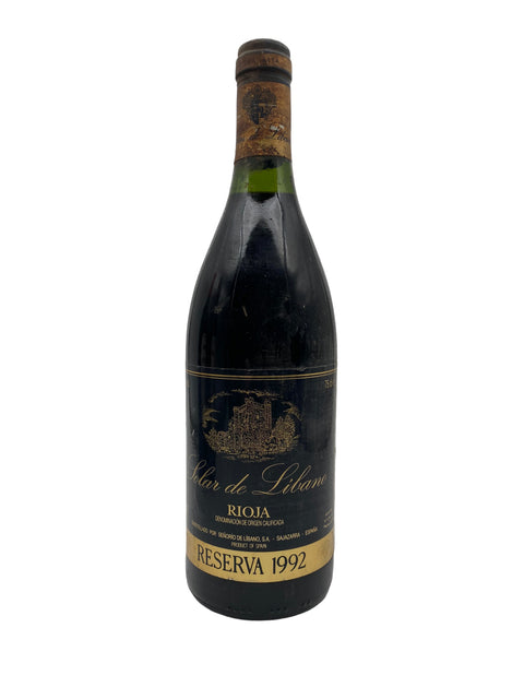 Rioja Solar de Líbano 1992
