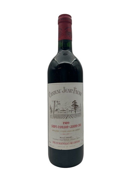 Flasche Rotwein Château Jean Faure 1989 Saint-Émilion