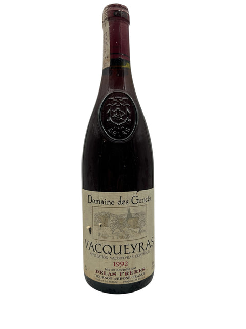 Flasche Rotwein Vacqueyras Domaine des Genêts 1992