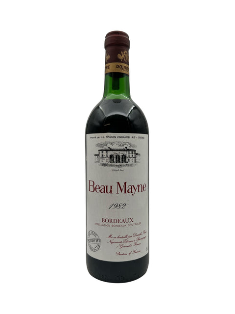 Flasche Rotwein Beau Mayne 1982 aus Bordeaux