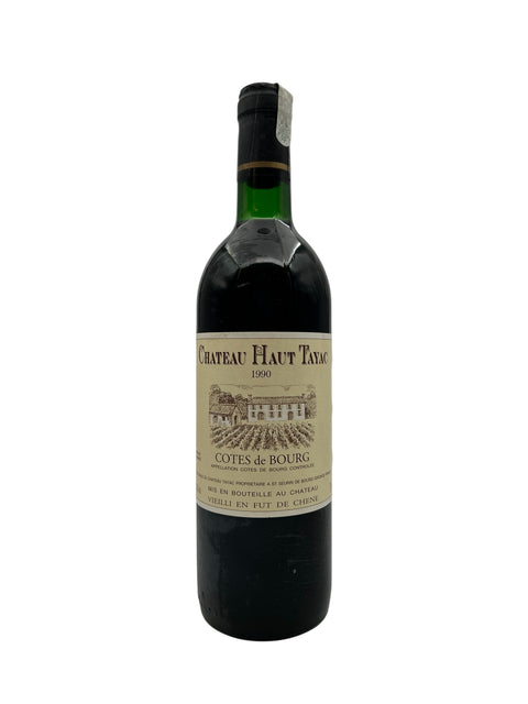 Flasche Rotwein Chateau Haut Tayac 1990 aus Cotes de Bourg