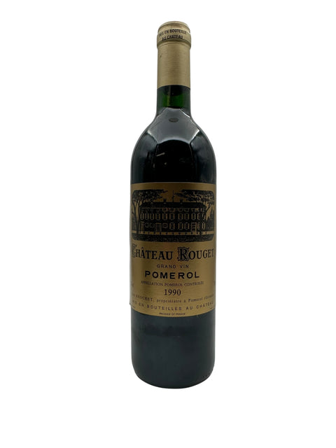 Flasche Rotwein Pomerol Château Rouget 1990
