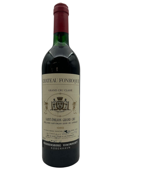 Chateau Fonroque Saint Émilion Grand Cru Classé Weinflasche 1989