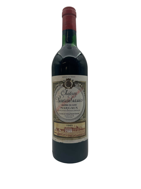 Flasche Château Rauzan-Gassies 1983 von Margaux