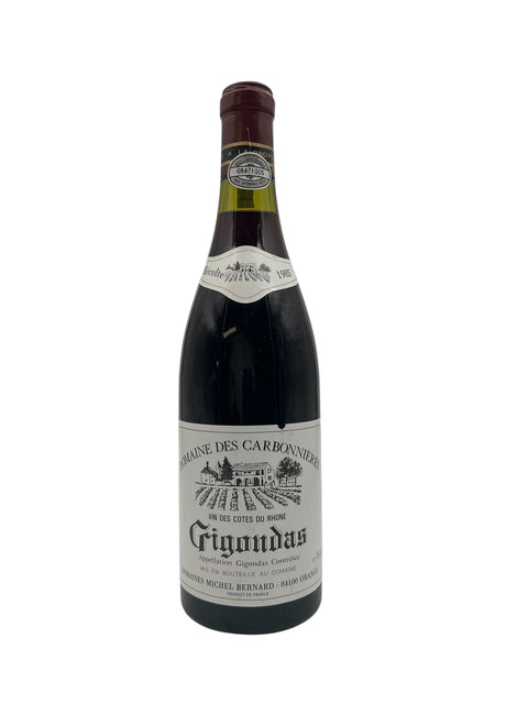 Flasche Gigondas Domaine des Carbonnieres 1985 Rotwein