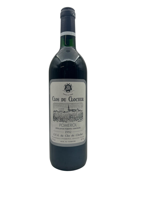 Flasche Rotwein Clos du Clocher aus Pomerol 1992