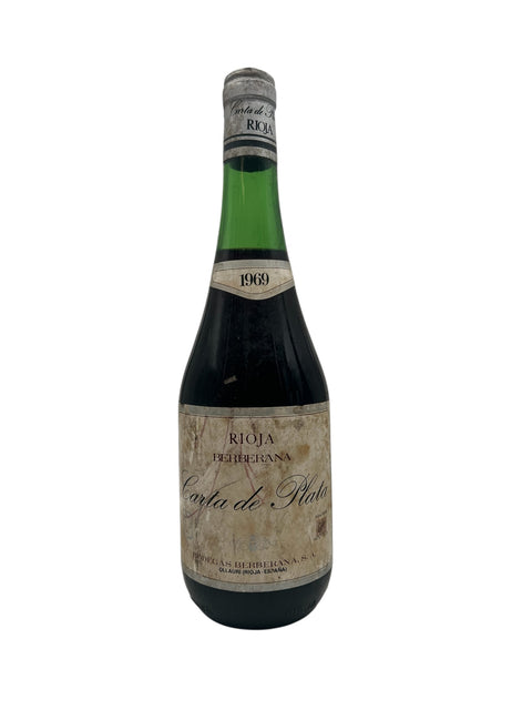 Flasche Carta de Plata Berberana 1969 Rotwein aus Rioja