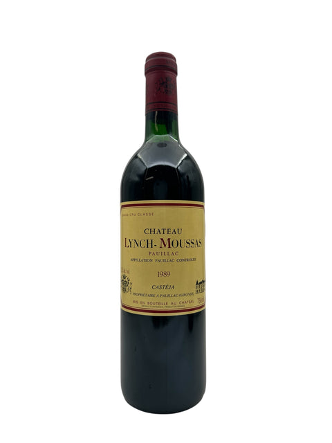 Flasche Rotwein Pauillac Chateau Lynch-Moussas 1989