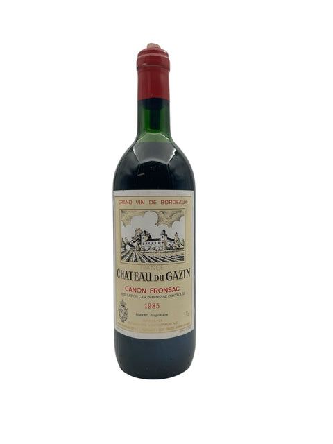Flasche Rotwein Canon Fronsac Chateau du Gazin 1985