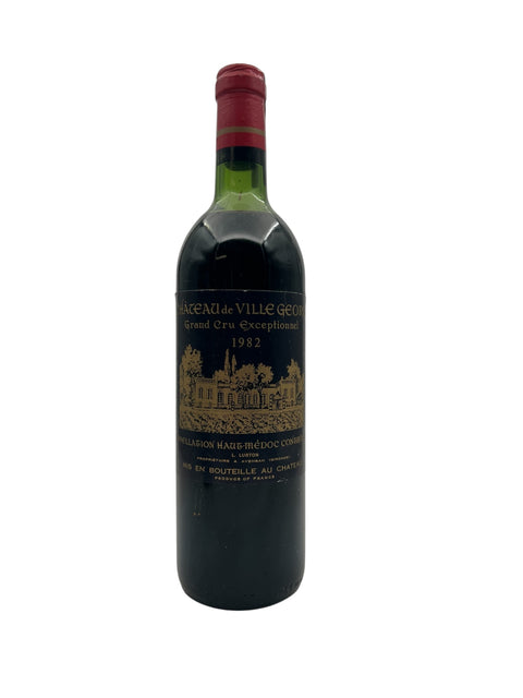 Flasche Rotwein Château de Villegeorge 1982
