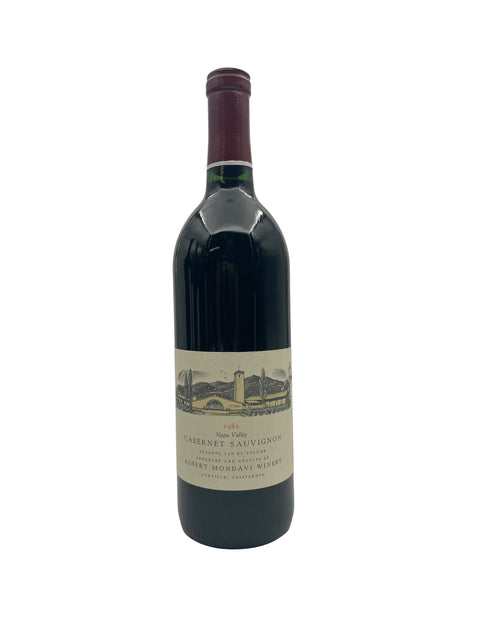 Flasche Cabernet Sauvignon Robert Mondavi 1982 Rotwein
