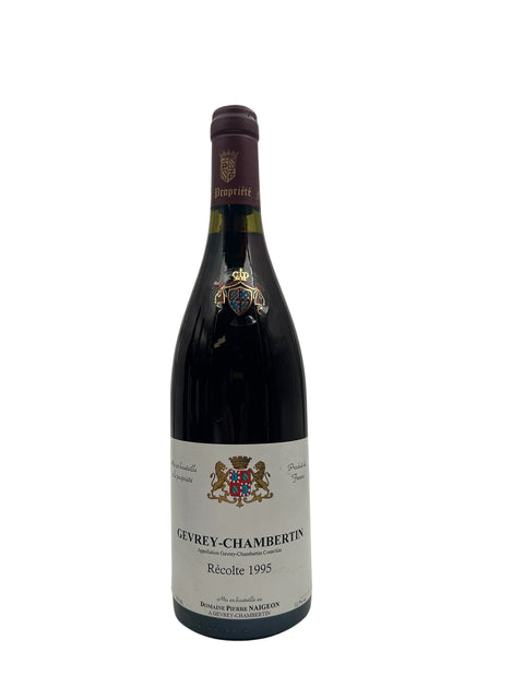 Eine Flasche Gevrey-Chambertin Domaine Pierre Naigeon 1995
