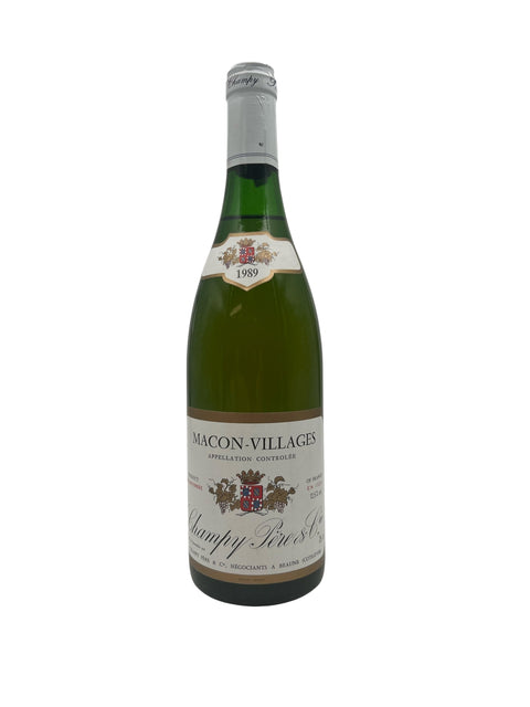 Flasche Macon-Villages Champy 1989 Weißwein