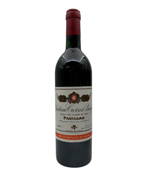 Flasche Rotwein Château Croizet Bages Pauillac 1995