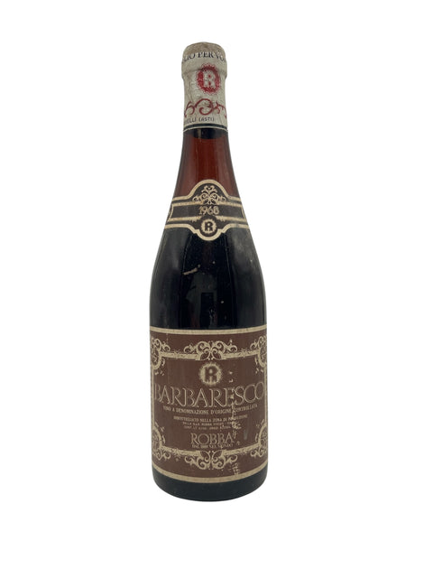 Flasche Rotwein Barbaresco Robba 1968