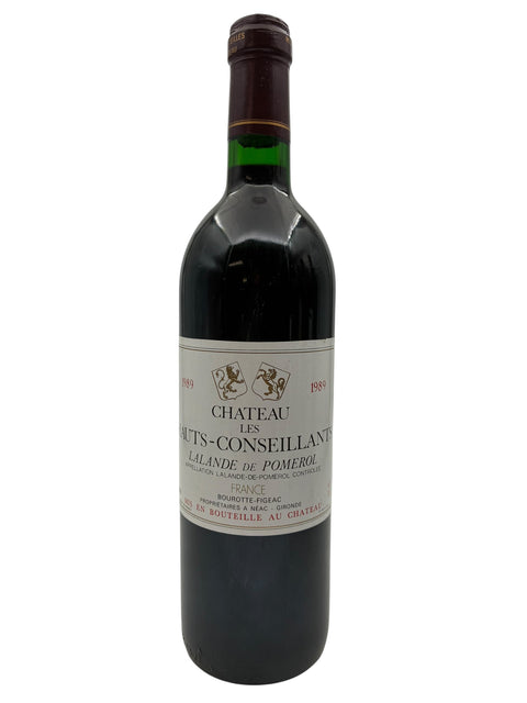 Flasche Rotwein Chateau Les Hauts-Conseillants 1989 aus Bordeaux