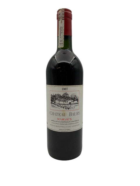 Flasche Rotwein Margaux Chateau Baury 1987