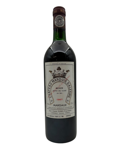 Flasche Château Marquis d'Alesme Margaux 1987