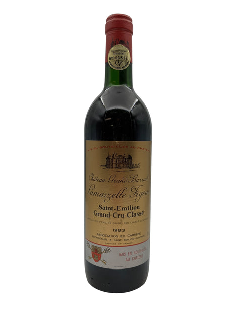 Flasche Lamarselle Figeac Château Grand Barrail 1983 Rotwein