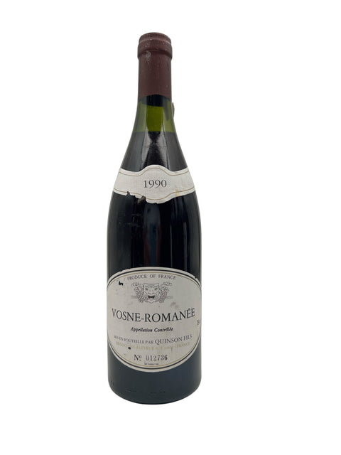 Flasche Rotwein Vosne-Romanée Quinson Fils 1990