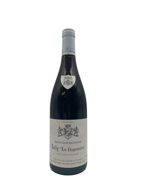 Flasche Rotwein Rully Les Chaponnières 2003