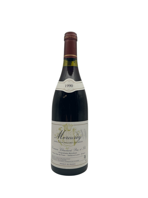 Flasche Rotwein Mercurey Domaine Chaumont 1990