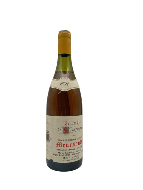 Meursault-Weißwein aus der Domaine Potinet-Ampeau, 1992, Flasche