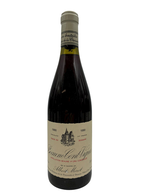 Flasche Rotwein Beaune Cent Vignes Albert Morot 1990