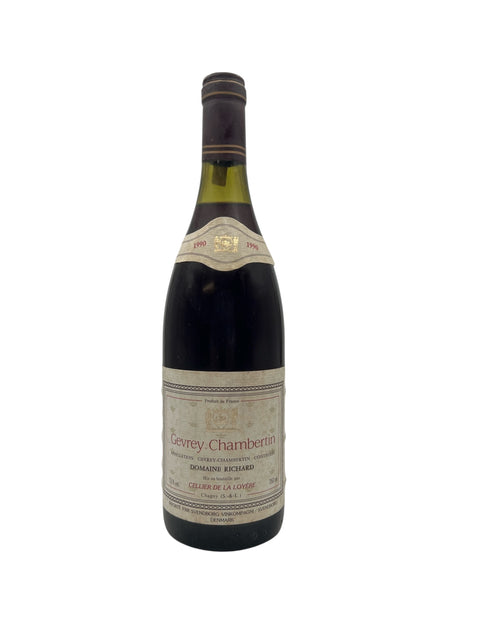 Flasche Gevrey-Chambertin Domaine Richard 1990 Rotwein