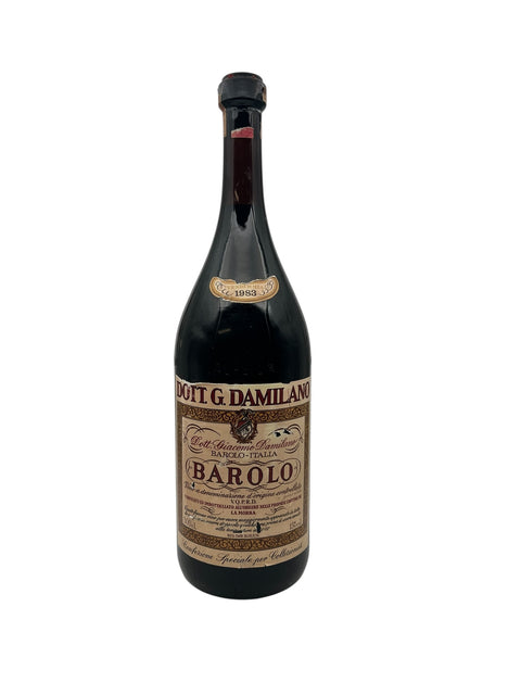 Flasche Rotwein Barolo Damilano aus dem Jahr 1983