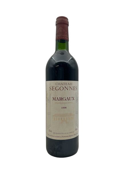 Flasche Rotwein Chateau Segonnes Margaux 1998