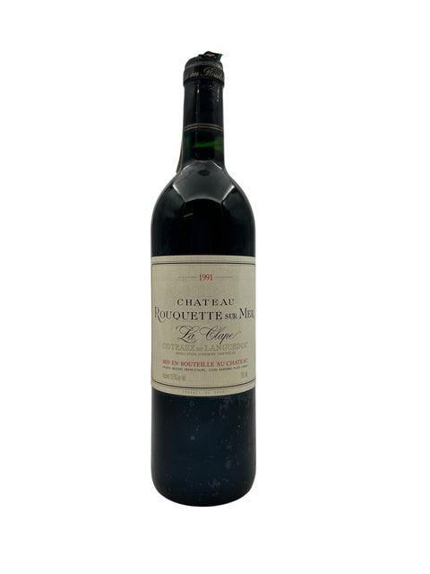 Flasche Rotwein La Clape Château Rouquette sur Mer 1991