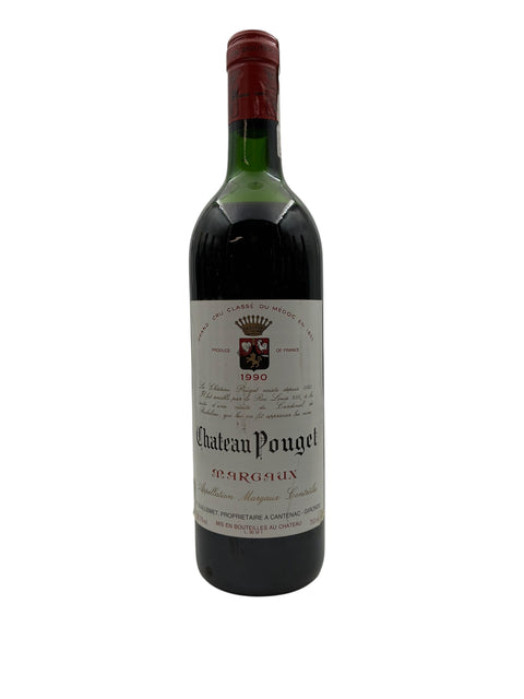 Flasche Rotwein Chateau Pouget 1990 aus Margaux