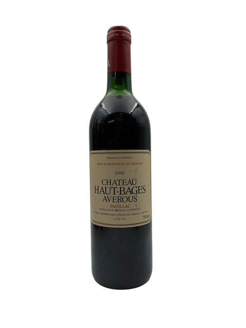 Flasche Rotwein Chateau Haut-Bages Averous 1990