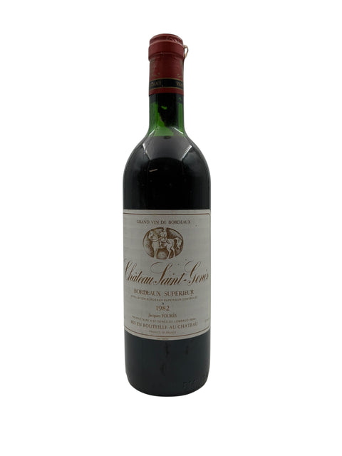 Flasche Rotwein Château Saint-Genès Bordeaux 1982