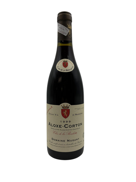 Flasche Aloxe-Corton Domaine Nudant 1999 Rotwein