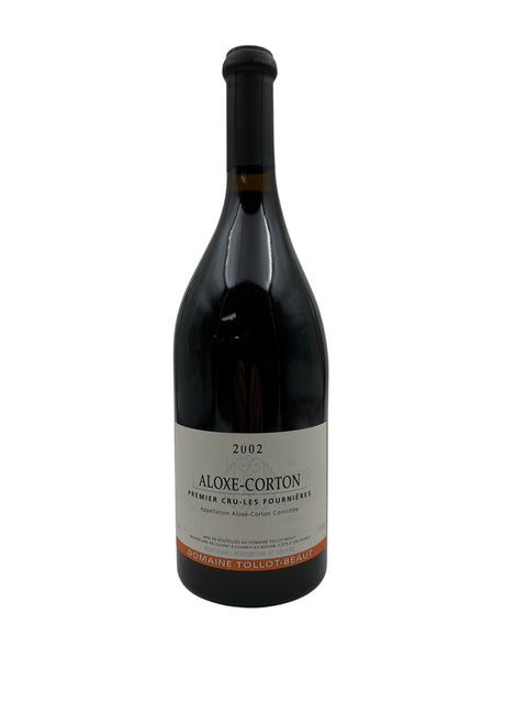Flasche Aloxe-Corton-Rotwein aus dem Jahr 2002 der Domaine Tollot-Beaut