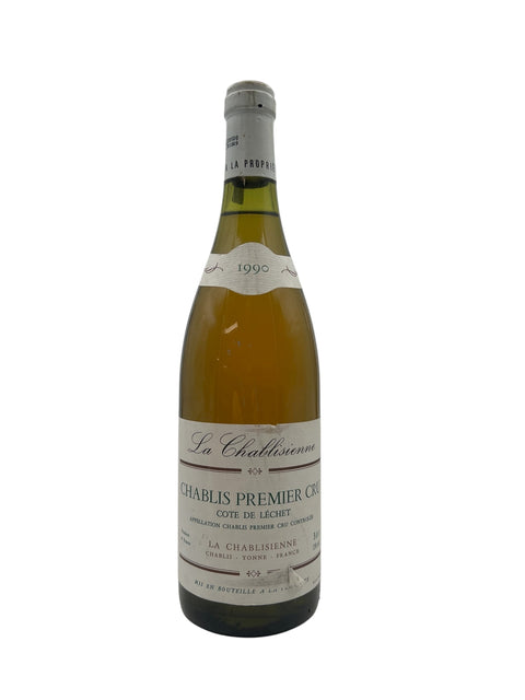 Flasche Chablis Premier Cru La Chablisienne 1990 Weißwein