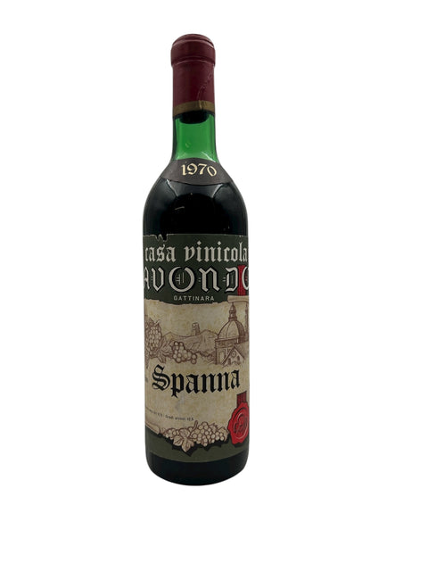 Flasche Rotwein Spanna Casa Vinicola Avondo 1970
