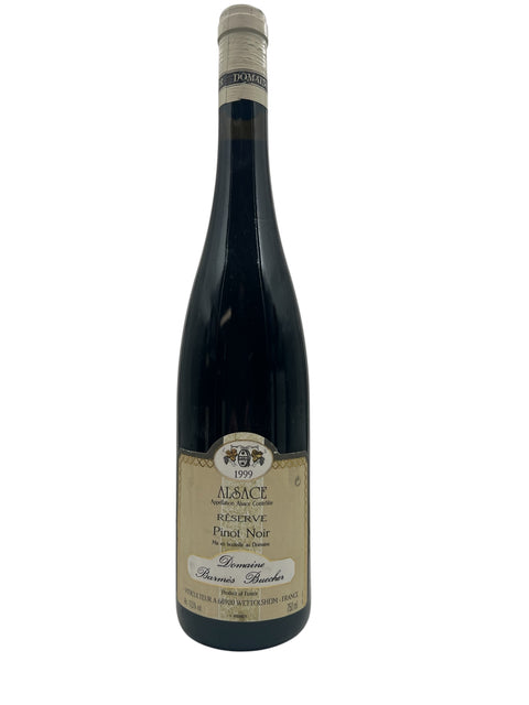 Flasche Pinot Noir Domaine Barmès Buecher 1999 Rotwein
