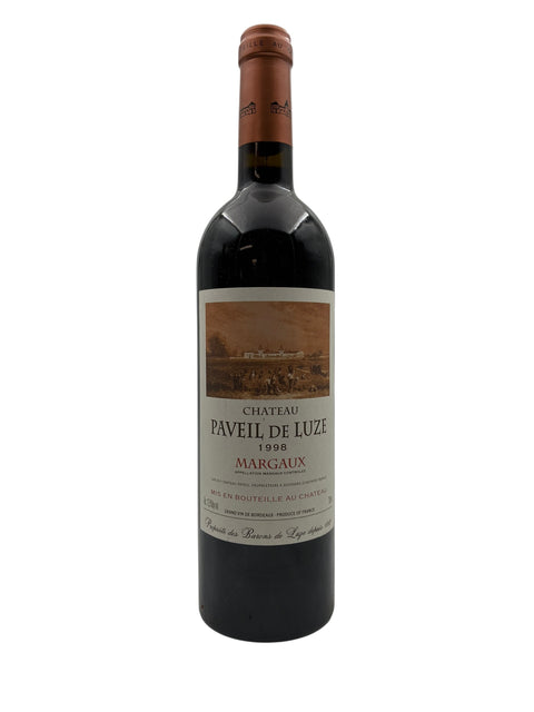 Flasche Rotwein Chateau Paveil de Luze 1998 Margaux