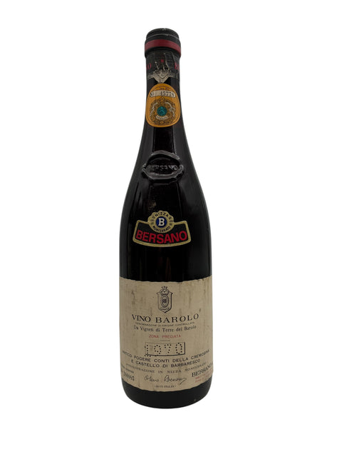 Flasche Barolo Bersano 1964 mit Originaletikett