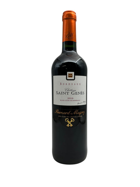 Flasche Rotwein Château Saint Genès 2010