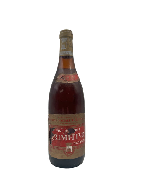 Flasche Primitivo Cantina Sociale G.B. Petrelli 1974 Rotwein