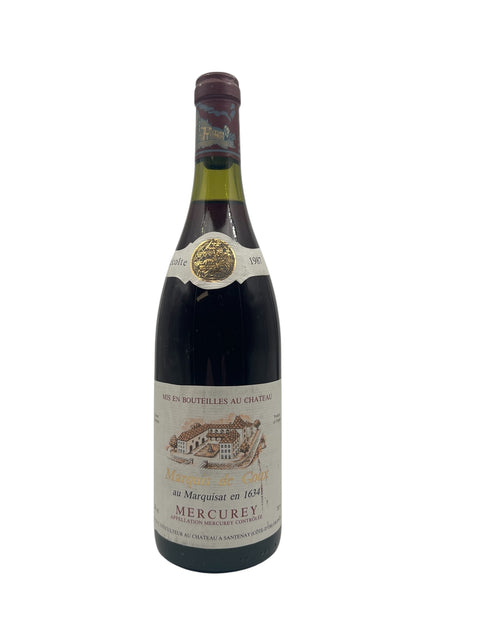 Flasche Rotwein Marquis de Caux Mercurey 1989