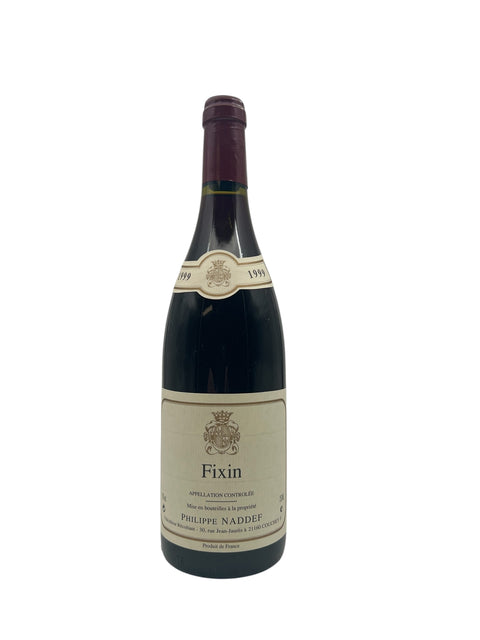 Flasche Fixin Philippe Naddef Rotwein Jahrgang 1999