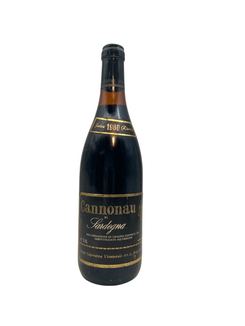 Flasche Cannonau Jerzu 1980 Rotwein aus Sardinien
