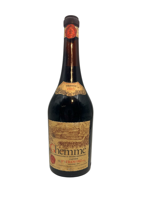 Flasche Rotwein Ghemme Francoli 1967