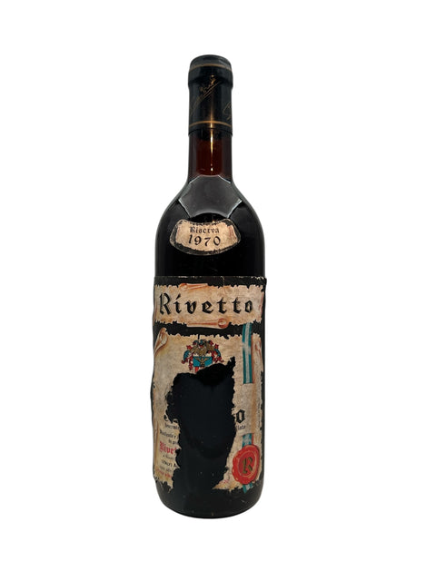 Flasche Rotwein Rivetto Riserva 1970