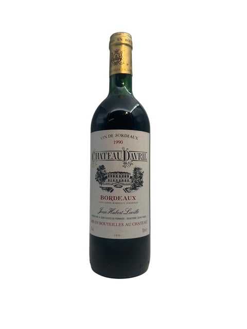 Flasche Bordeaux-Rotwein Chateau Davril 1990
